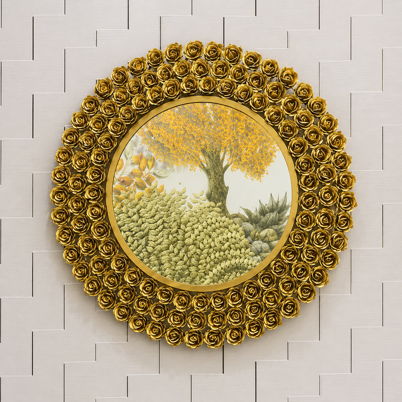 Golden Blossom Reflection