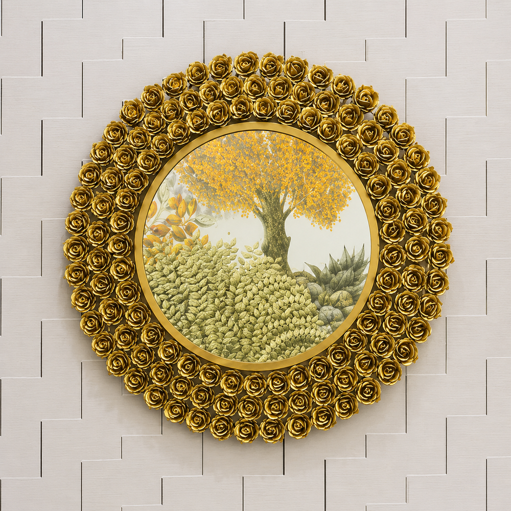 Golden Blossom Reflection