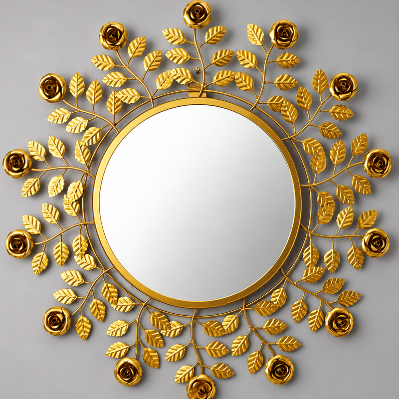 Royal Rose Leaf Decorative Mirror