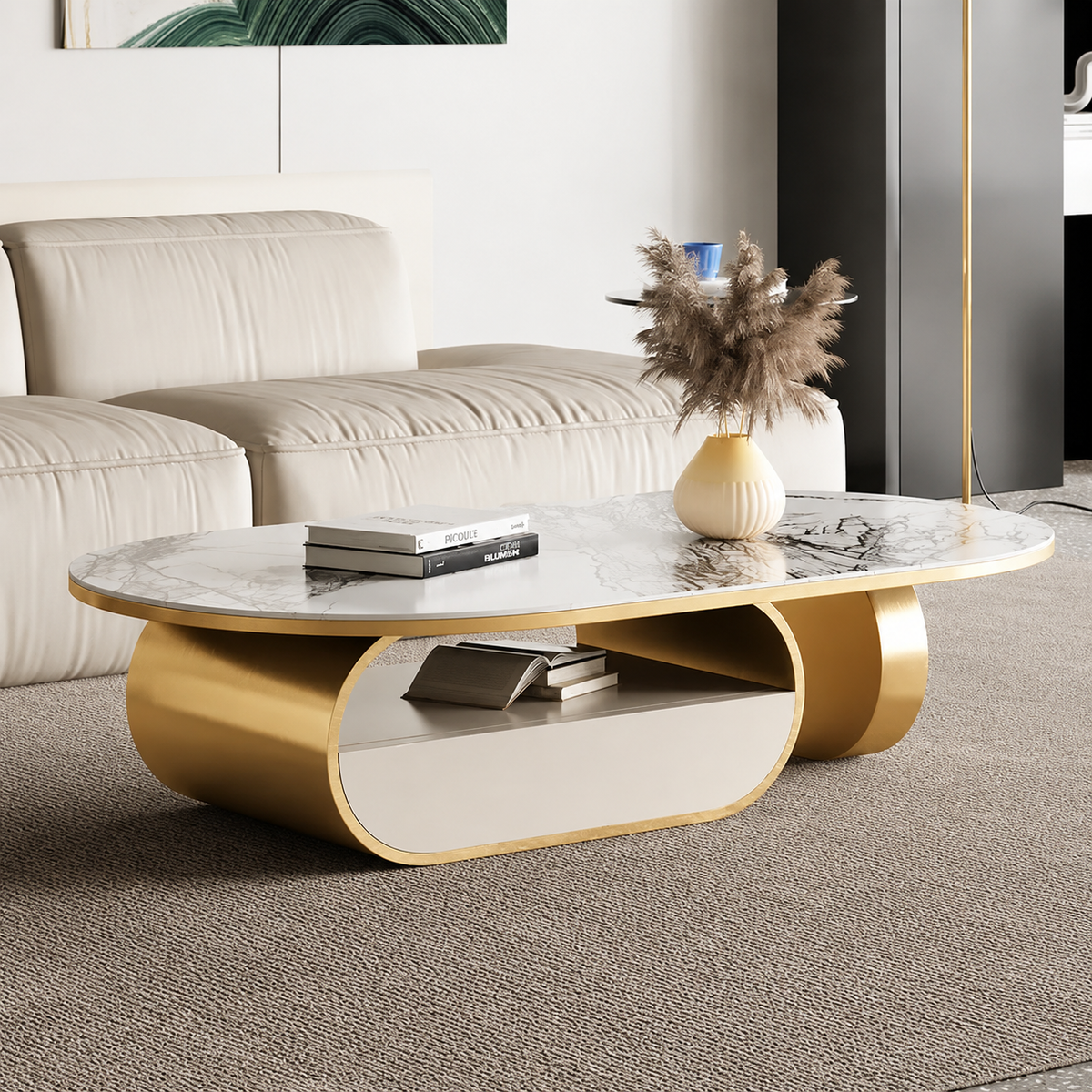 Modern Center Table for Living Room - handcrafted center table for living room - view 1 | Kraft Vision