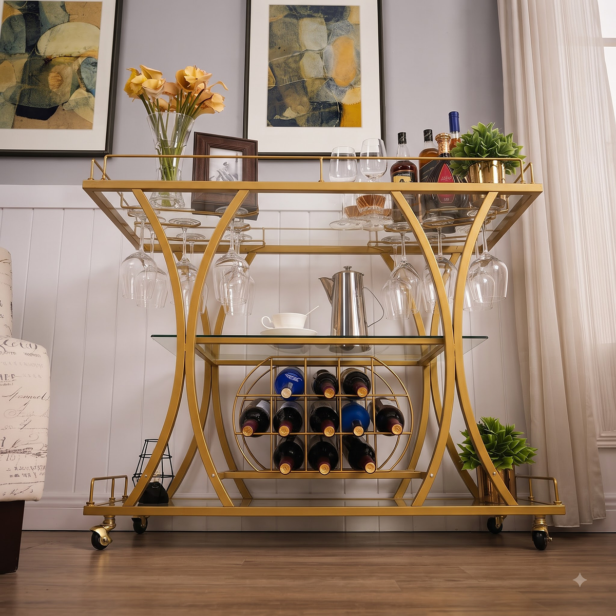 Elite Arc Wine Storage Cart