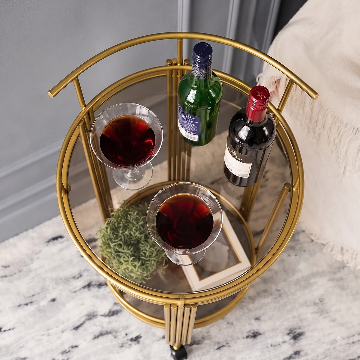Compact Luxe Bar Setup