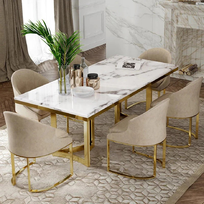 Urban Edge Dining Table - premium wood and metal dining table for dining room - view 1 | Kraft Vision