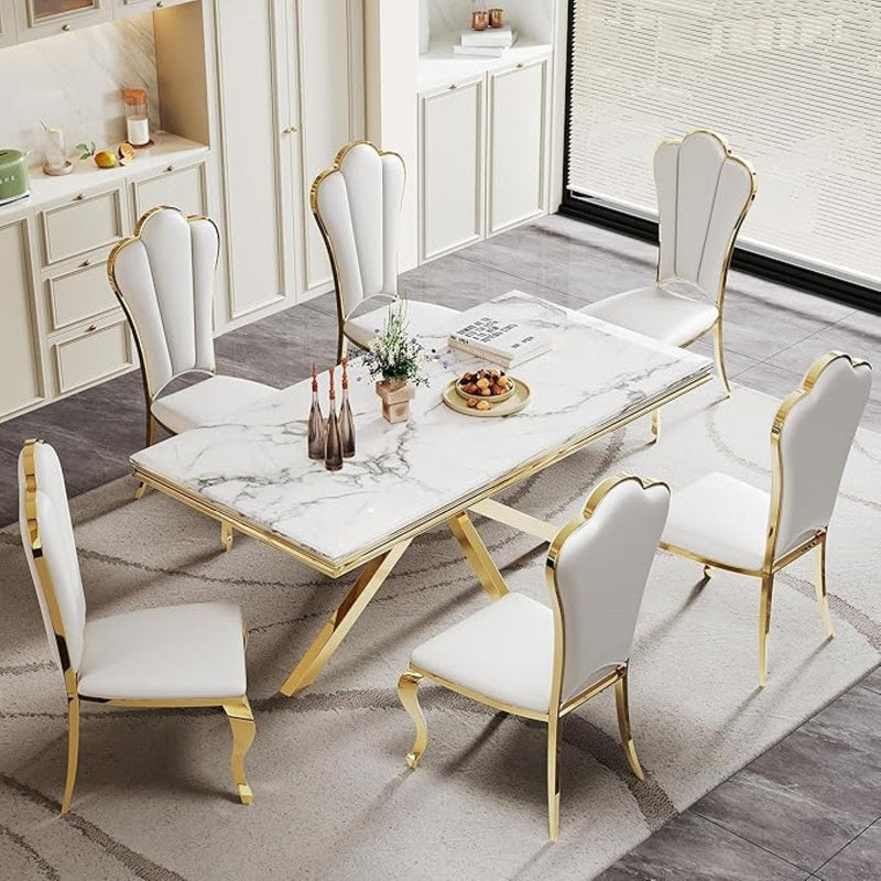 Sleek Line Dining Table - premium wood and metal dining table for dining room - view 1 | Kraft Vision
