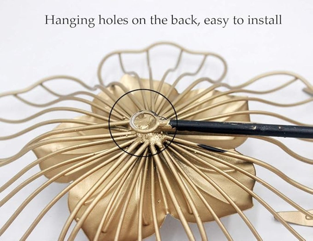 Metal Floral Wire Frame Wall Art – Elegant Flower Design - metal wall art for living room wall - view 6 | Kraft Vision