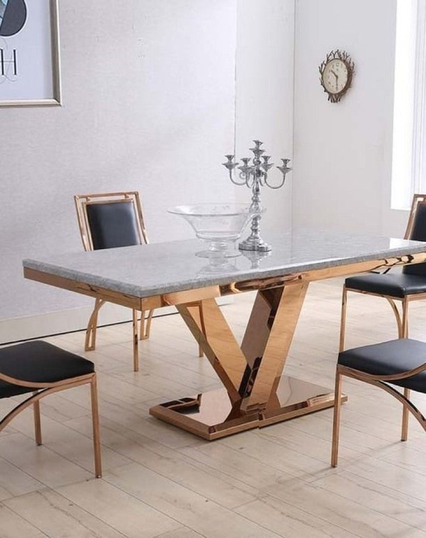 Element Dining Table - premium wood and metal furniture for dining room - view 2 | Kraft Vision