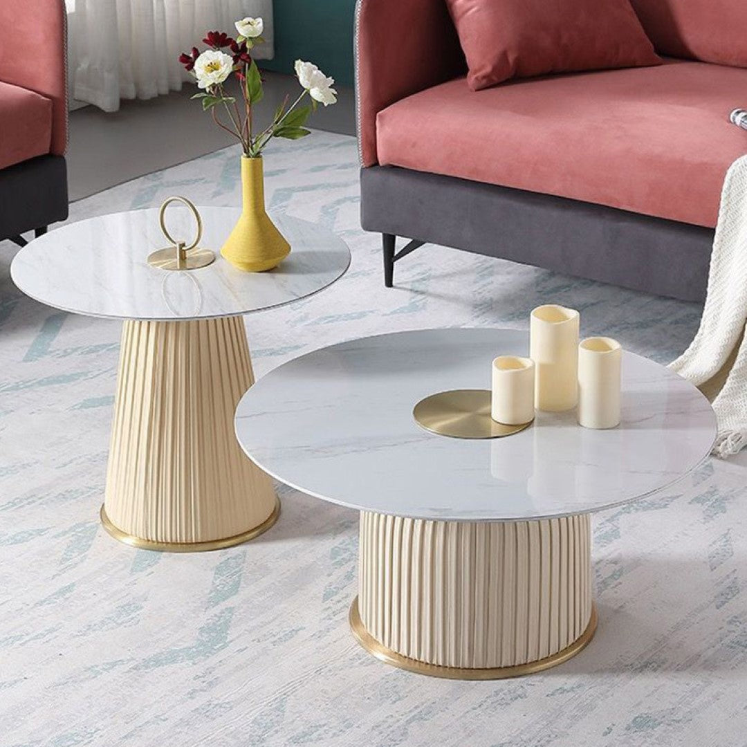 UNIQUE AND DESIGNER CENTRE TABLE WITH WHITE MARBLE TOP