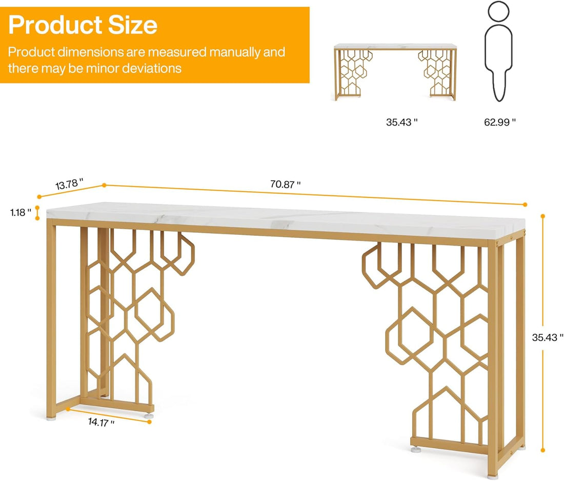 Luxury Gold Console Table