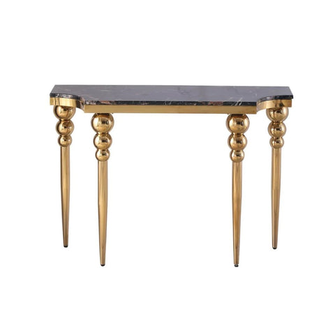 DESIGNER FOYER TABLE WITH NATURAL MARBLE TOP
