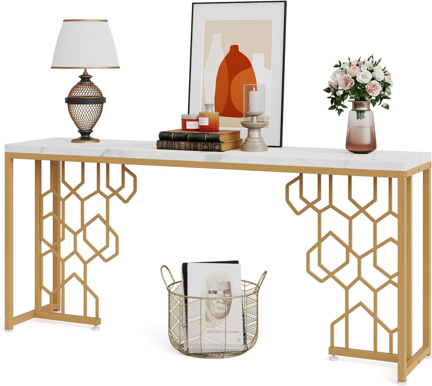 Luxury Gold Console Table