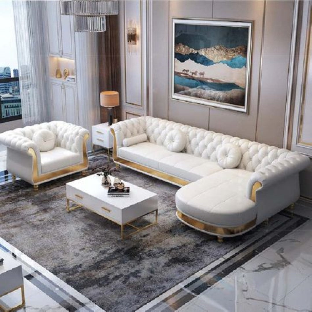 LUXYRY SOFA SET WITH RECTANGLE CENTRE TABLE