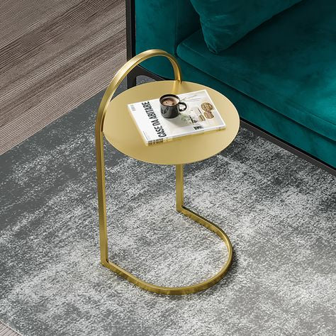 GOLD PLATED TREY SIDE TABLE