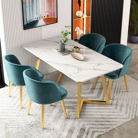 A Shape Double Stand Dining Table