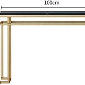 Modern Black & Gold Console Table with Elegant Decor - gold-finished metal Console for entryway - view 2 | Kraft Vision