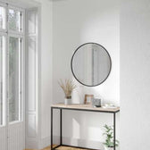 Eclipse Black Round Mirror