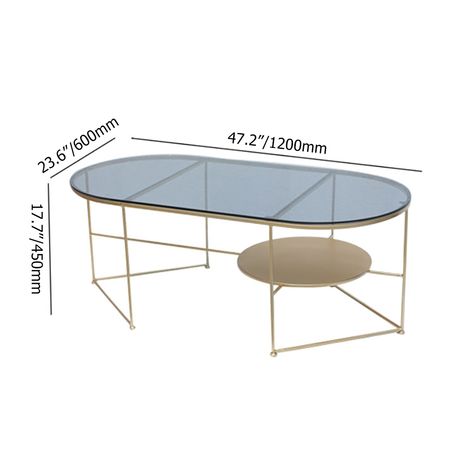 Half Round Rectangle Shape Coffee Table