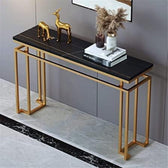 Modern Black & Gold Console Table with Elegant Decor - gold-finished metal Console for entryway - view 4 | Kraft Vision