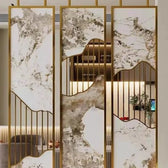 Luxury Marble Metal Partition Design for Living Room - marble Room Divider for living room - view 1 | Kraft Vision