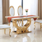 Essence Dining Table - premium wood and metal furniture for dining room - view 2 | Kraft Vision