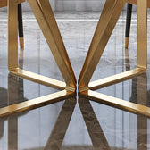 Metro Dining Table - premium wood and metal dining table for dining room - view 5 | Kraft Vision