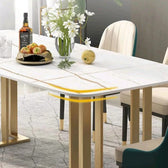 Linear Dining Table - premium wood and metal dining table for dining room - view 5 | Kraft Vision
