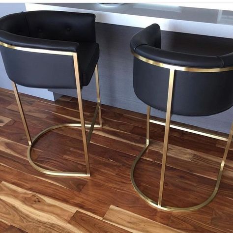 METAL LEGS BAR CHAIRS WITH VELVET SEATING