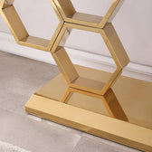 Luxury Honeycomb Console Table - handcrafted Console for entryway - view 3 | Kraft Vision