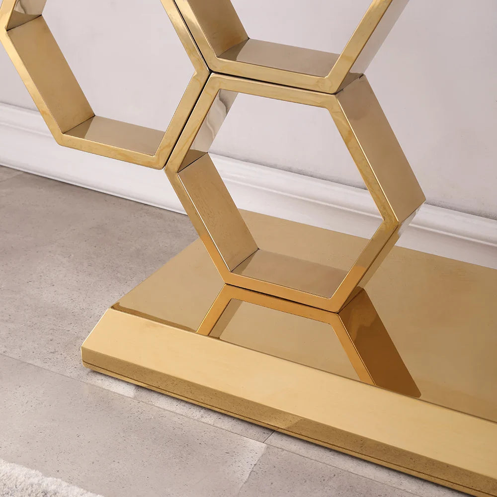 Luxury Honeycomb Console Table