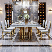 PureForm Dining Table - premium wood and metal dining table for dining room - view 2 | Kraft Vision
