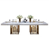 PureForm Dining Table - premium wood and metal dining table for dining room - view 5 | Kraft Vision