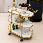 Verona Luxe Utility Trolley - handcrafted bar Trolley for living room bar - view 2 | Kraft Vision