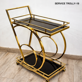 Signature Loop Design Trolley - handcrafted bar Trolley for living room bar - view 1 | Kraft Vision