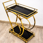 Signature Loop Design Trolley - handcrafted bar Trolley for living room bar - view 2 | Kraft Vision