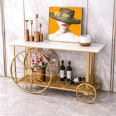 Imperial Wheel Console Cart - handcrafted Console for entryway - view 3 | Kraft Vision