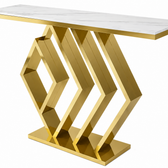 Luxury Console Table with Marble Top - marble Console for entryway - view 4 | Kraft Vision