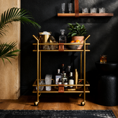 Urban Luxe Drink Station - handcrafted bar Trolley for living room bar - view 1 | Kraft Vision