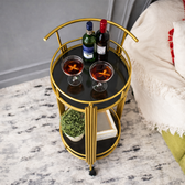 Compact Luxe Bar Setup - handcrafted bar Trolley for living room bar - view 2 | Kraft Vision