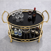 Regency Glam Serving Trolley - handcrafted bar Trolley for living room bar - view 2 | Kraft Vision