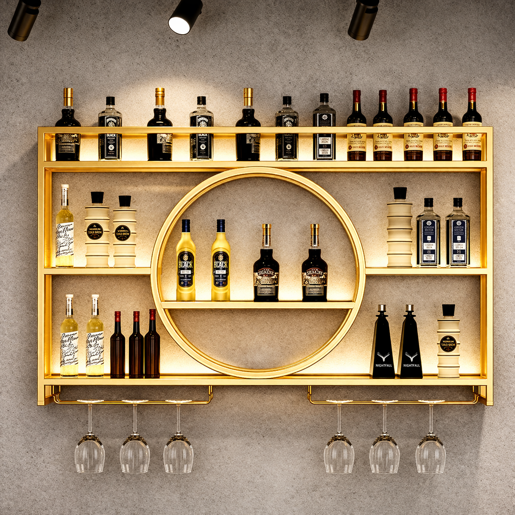 Aurora Luxe Wall Bar Shelf