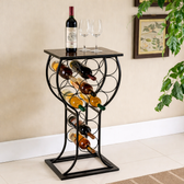 Elegant Wine Stand with Storage - handcrafted bar Trolley for living room bar - view 1 | Kraft Vision
