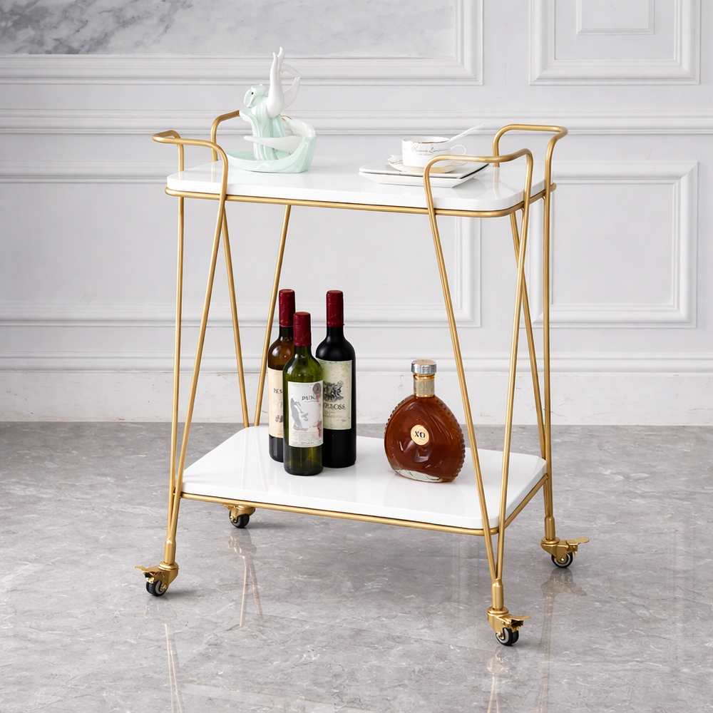 Luxury Gold Bar Cart Overhead