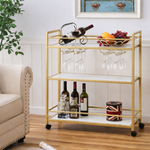 Chic Entertaining Station Cart - handcrafted bar Trolley for living room bar - view 1 | Kraft Vision