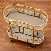 Radiance Rolling Bar Cart - handcrafted bar Trolley for living room bar - view 2 | Kraft Vision