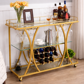 Elite Arc Wine Storage Cart - handcrafted bar Trolley for living room bar - view 2 | Kraft Vision