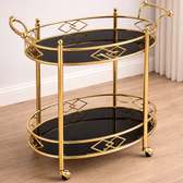 Imperial Oval Beverage Cart - handcrafted bar Trolley for living room bar - view 2 | Kraft Vision