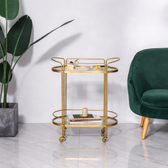 Modern Glam Serving Trolley - handcrafted bar Trolley for living room bar - view 1 | Kraft Vision