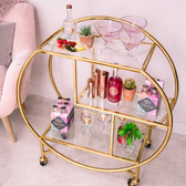 Celeste Ring Bar Cart - handcrafted bar Trolley for living room bar - view 3 | Kraft Vision