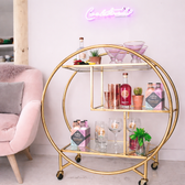Celeste Ring Bar Cart - handcrafted bar Trolley for living room bar - view 1 | Kraft Vision