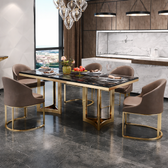 Antique Style Dining Table - premium wood and metal dining table for dining room - view 1 | Kraft Vision