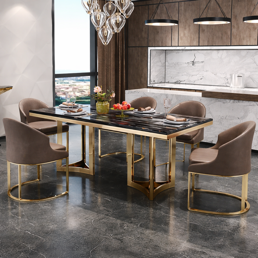 Antique Style Dining Table - premium wood and metal dining table for dining room - view 1 | Kraft Vision